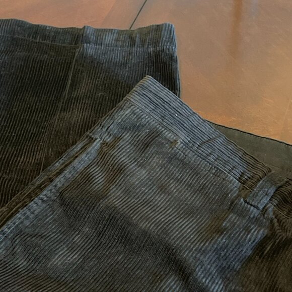 Vintage M. Gordon Men's Corduroy Pants 90's 36x32 Black back buttoned pockets - Picture 4 of 11